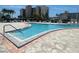 A community pool is available for relaxation and recreation at The Yorktown in Indian Rocks Beach at 7910 Sun Island S Dr # 203, South Pasadena, FL 33707