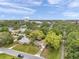 Wide aerial perspective of a neighborhood with lush trees around a cozy brick home at 1139 3Rd Nw Ave, Largo, FL 33770