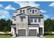 Beautiful new construction home featuring a two-car garage, stone accents, and a modern design at 1311 S Moody Ave # 1, Tampa, FL 33629