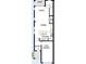 Floorplan featuring a large kitchen, dining and Gathering space. 1 car garage at 1311 S Moody Ave # 1, Tampa, FL 33629