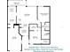 Detailed floor plan showcasing layout of living room, bedrooms, kitchen, garage and more at 1353 Camelot Ct, Palm Harbor, FL 34684