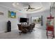 Formal dining room with tile floors, recessed lighting and a view of the backyard at 13878 Allamanda Cir, Port Charlotte, FL 33981