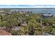High aerial view of the house surrounded by trees with a water view at 3025 50Th St S S St, Gulfport, FL 33707