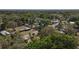 Expansive aerial view of a neighborhood showcasing lush trees and houses at 38327 Palm Grove Dr, Zephyrhills, FL 33542
