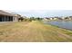 Large backyard extending to a serene pond, perfect for outdoor enjoyment at 416 Durham Shore Ct, Apollo Beach, FL 33572