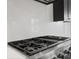 Close-up of a modern gas range with stylish vent hood and backsplash at 4300 Bayshore Ne Blvd, St Petersburg, FL 33703