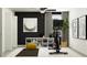 Bright home gym with exercise bike, shelving for accessories, and ample space for workouts at 6492 Top Hill Dr, New Port Richey, FL 34655