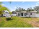 Backyard with green grass, privacy fence, hammock, and a modern outdoor space for relaxation at 8347 41St N Ave, St Petersburg, FL 33709