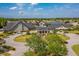 Community clubhouse featuring manicured landscaping and a circular driveway at 1046 Almondwood Dr, Trinity, FL 34655