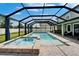 Large screened-in pool with built-in spa and generous patio space, ideal for entertaining or Gathering fun at 11804 Harpswell Dr, Riverview, FL 33579