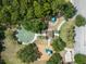 Overhead view of park, playground, basketball court, gazebo, and landscaping at 12925 Tar Flower Dr, Tampa, FL 33626