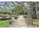 Scenic community park with walking path, mature trees, and inviting natural elements, perfect for outdoor enjoyment at 14184 Samoa Hill Ct, Riverview, FL 33569