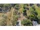 Aerial view of a property with mature trees and lush greenery, offering a private and serene environment at 18838 Huckavalle Rd, Odessa, FL 33556