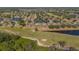 Aerial view of a golf course community featuring well-maintained homes and scenic ponds at 2007 Acadia Greens Dr # 0, Sun City Center, FL 33573