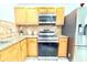 Well-equipped kitchen featuring stainless steel appliances, wood cabinetry, and granite countertops at 3306 E Chelsea St, Tampa, FL 33610