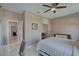 Comfortable bedroom with a neutral palette, ample natural light, and a sleek desk area at 413 8Th N Ave, Tierra Verde, FL 33715