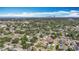 Panoramic aerial view of the city skyline over lush landscapes and neighborhood homes at 4231 8Th N St, St Petersburg, FL 33703