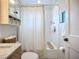 Clean bathroom featuring a shower and a modern vanity at 4231 8Th N St, St Petersburg, FL 33703
