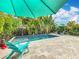Private pool surrounded by lush tropical landscaping, offering a serene oasis at 4231 8Th N St, St Petersburg, FL 33703