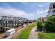 Scenic view of boat docks alongside well-maintained condos and lush landscaping at 5174 Beach Se Dr # B, St Petersburg, FL 33705