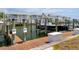 Scenic view of the boat dock with boats moored, providing convenient water access at 5174 Beach Se Dr # B, St Petersburg, FL 33705