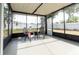 Relaxing screened-in porch with seating and a view of the backyard at 551 84Th N Ave, St Petersburg, FL 33702