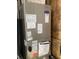 This is an HVAC unit with warning and informational labels at 7321 Isle Dr, Port Richey, FL 34668