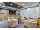 Movie room with comfortable seating and a large flat-screen TV at 777 N Ashley Dr # 402, Tampa, FL 33602