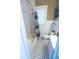 Classic bathroom showcasing a shower-tub combo with white subway tiles and stylish black and white floor at 1036 23Rd N Ave, St Petersburg, FL 33704