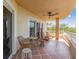 Spacious balcony with wicker furniture, offering a relaxing outdoor living space at 12033 Gandy N Blvd # 131, St Petersburg, FL 33702