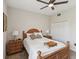 Cozy bedroom with a ceiling fan and closet at 12033 Gandy N Blvd # 131, St Petersburg, FL 33702