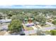 An aerial view of a single-story home in a neighborhood with mature trees and well-maintained lawns at 1416 Murray Ave, Clearwater, FL 33755