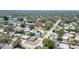 High-angle aerial shot of the community highlighting tree coverage and neighborhood layout at 1416 Murray Ave, Clearwater, FL 33755