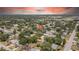 Aerial view showcasing the neighborhood with mature trees and proximity to community amenities at 1416 Murray Ave, Clearwater, FL 33755