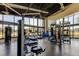 Well-equipped gym includes modern fitness machines, ample natural light, and a spacious layout, encouraging an active lifestyle at 14975 Renaissance Ave, Odessa, FL 33556