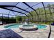 Enjoy a refreshing swim in the pool with an attached spa and lounge chairs on the deck at 14975 Renaissance Ave, Odessa, FL 33556