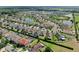 A wider aerial view showing a well-planned community with lakes and green spaces at 17529 Buckingham Garden Dr, Lithia, FL 33547