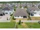 Aerial view of house with large fenced backyard at 2477 Water Willow Dr, Lutz, FL 33558