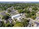 Aerial view showcasing a modern townhome complex nestled within a quiet residential area at 3402 E 28Th Ave # 6, Tampa, FL 33605
