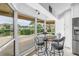 Cozy breakfast nook with floor to ceiling windows overlooking the canal and tropical foliage at 4935 58Th S Ave, St Petersburg, FL 33715