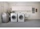 Laundry room with appliances, storage cabinets, and utility sink at 542 Princeton Greens Ct # 21, Sun City Center, FL 33573