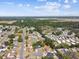 Aerial view showcasing the community, lush greenery and surrounding area at 5628 Mccoy Ct, Zephyrhills, FL 33542