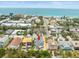 Stunning aerial view of beach homes with easy access to the beautiful ocean, creating a serene coastal living experience at 619 2Nd St # 3, Indian Rocks Beach, FL 33785