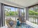 Inviting screened-in porch with comfortable seating and tropical views, perfect for relaxing outdoors at 619 2Nd St # 3, Indian Rocks Beach, FL 33785