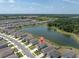 Beautiful aerial view of the home and a lake in a scenic neighborhood at 7721 Twin Leaf Ter, Parrish, FL 34219