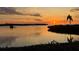 Sunset over water showing a palm tree silhouette and the sun reflecting off the calm ocean surface at 8304 Aquila St, Port Richey, FL 34668