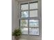 View of the water and tropical landscape from the window, showcasing the coastal lifestyle at 8635 Boca Ciega Dr, St Pete Beach, FL 33706