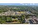 An aerial view highlighting a suburban community nestled amidst lush greenery and perfectly lined up properties at 10940 Trailing Vine Dr, Tampa, FL 33610