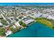 Aerial view of waterfront property with pool, close proximity to the intracoastal waterway, and amenities at 11485 Oakhurst Rd # 312, Largo, FL 33774