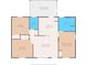 Detailed floor plan showcasing bedrooms, bathrooms, kitchen, and living room at 15124 Omaha St, Hudson, FL 34667
